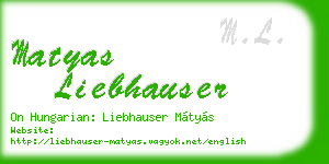 matyas liebhauser business card